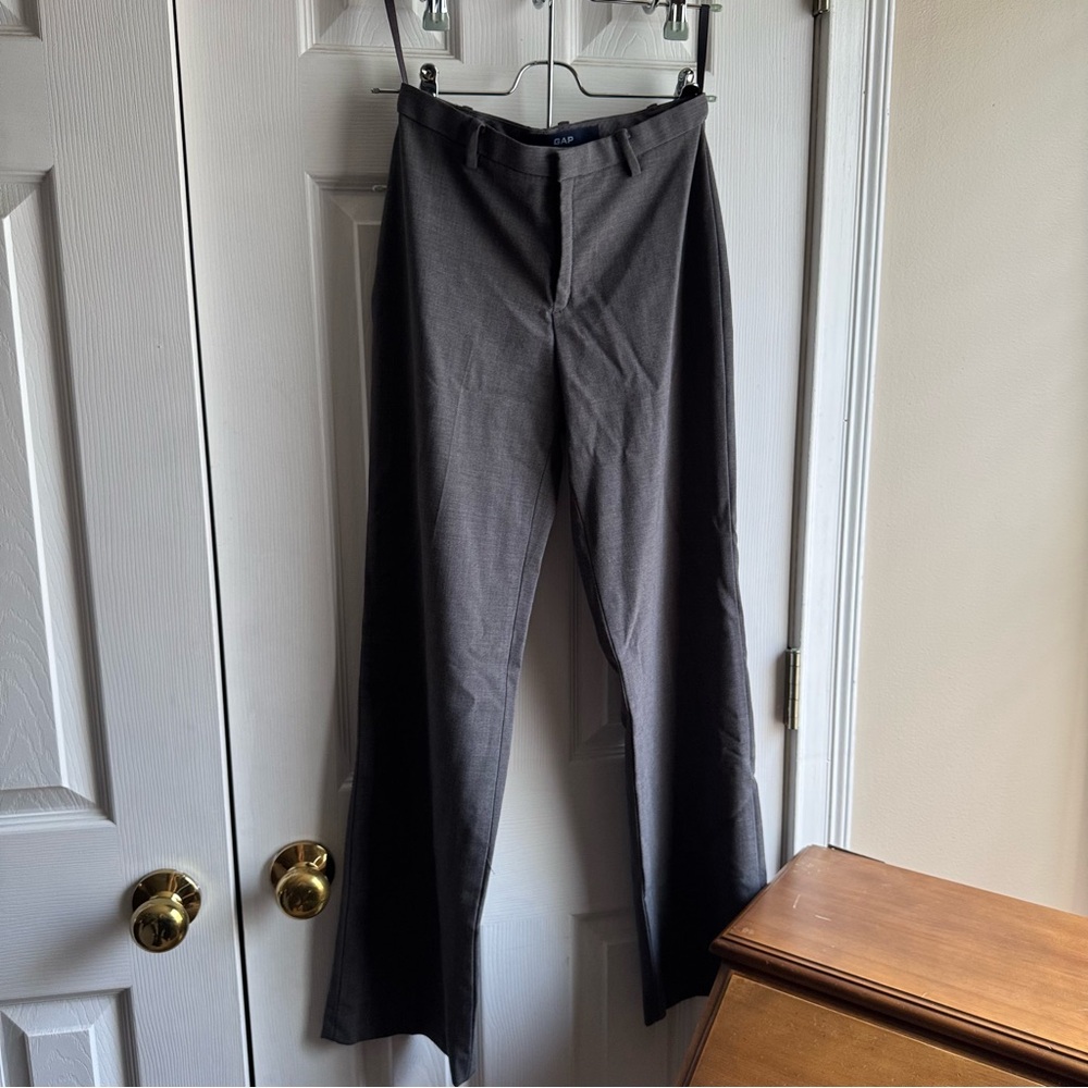 vintage gap dark grey straight leg trouser pant
